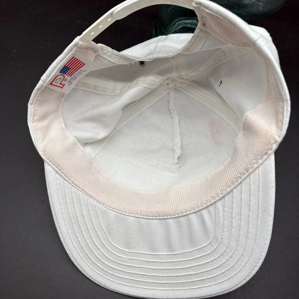 Vintage Great Pacific Seafoods Inc White Snapback Hat Patch Made in USA One Size